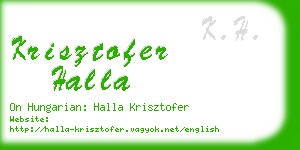 krisztofer halla business card